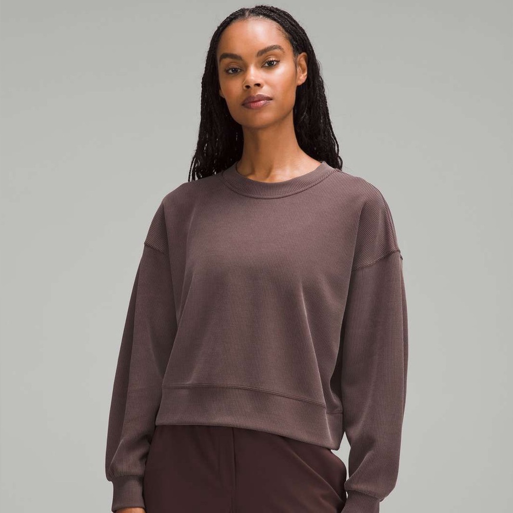 Lululemon Softstreme Crewneck Espresso Ribbed